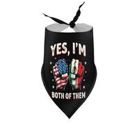 Bandanas pour Chiens aux Couleurs des Drapeaux USA et Mexique, poings serrés, fierté pour Chiots et Chats. Bavoirs à col en V, écharpes triangulaires Ajustables. Accessoires pour Petits, Moyens et GR