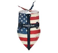 Bandanas pour Chiens avec Motif « Dieu est Confiance » et Drapeau américain, Bavoirs à col en V, écharpe Triangulaire Ajustable, Accessoires pour Chiots et Chats de Petite, Moyenne et Grande Taille.