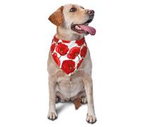 Bandanas pour Chiens, Chats et Chiots, Foulards et mouchoirs lavables pour Animaux de Compagnie, Motif Coquelicots Rouges