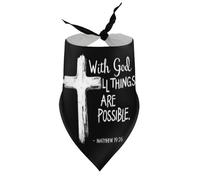 Bandanas pour Chiens chrétiens avec Dieu, Tout est Possible, Bavoirs à col en V pour Chiots et Chats, Foulards triangulaires Ajustables, Accessoires pour Petits, Moyens et Grands Chiots et Chats