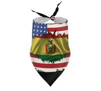Bandanas pour Chiens, Drapeau de la Bolivie, Amérique, hospitalité bolivienne, Bavoirs à col en V, écharpes triangulaires Ajustables, Accessoires pour Chiots et Chats de Petite, Moyenne et Grande Tai