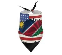 Bandanas pour Chiens, Drapeau de la Namibie, hospitalité namibienne, Bavoirs à col en V, écharpes triangulaires Ajustables, Accessoires pour Chiots et Chats de Petite, Moyenne et Grande Taille