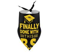 Bandanas pour Chiens : Enfin Fini avec Ces Bavoirs de Remise de diplômes pour Chiots et Chats ! Écharpe, Foulard Triangulaire Ajustable à col en V, Accessoires pour Petits, Moyens et Grands Chiots et