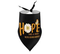 Bandanas pour Chiens, Espoir de guérison, Sensibilisation à la sclérose en plaques, Motif Floral, Bavoir à col en V, écharpe Triangulaire Ajustable, Accessoires pour Chiots et Chats de Petite, moyenn