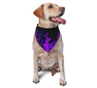 Bandanas pour Chiens et Chats, écharpes et mouchoirs lavables pour Animaux de Compagnie, Motif Flamme Violette