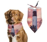 Bandanas pour chiens et chats en forme de phare de beauté - Écharpe triangulaire douce et respirante - Accessoire de mode pour chiots de petite, moyenne et grande taille