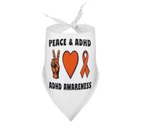 Bandanas pour Chiens HD Sensibilisation Paix Amour Chiot Animal de Compagnie Bavoirs Col V Écharpe Triangle Accessoires pour Chiots et Chats de Petite, Moyenne et Grande Taille