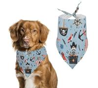 Bandanas pour Chiens imprimés à Motifs Pirates, Foulard Triangulaire Fantaisie pour Animaux de Compagnie, Mouchoir pour Petits, Moyens et Grands Chiens, Chats, Lapins
