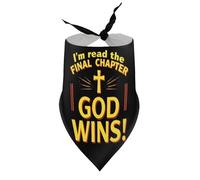 Bandanas pour Chiens « J'Ai lu Le dernier chapitre ! Dieu gagne ! » Bavoirs croisés à col en V pour Chiots et Chats, avec Foulard Triangulaire Ajustable. Accessoires pour Petits, Moyens et Grands chi