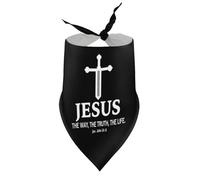 Bandanas pour Chiens « Jésus, Le Chemin, la Vérité, la Vie », Bavoirs à col en V, écharpes triangulaires Ajustables, Accessoires pour Chiots et Chats de Petite, Moyenne et Grande Taille.