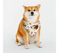 Bandanas pour Chiens « Joyeuse Action de grâce », Foulard Triangulaire réversible pour Animaux de Compagnie mâles et Femelles, Bandana pour Chiens de Petite, Moyenne, Grande et très Grande Taille.