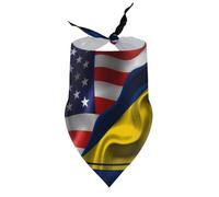 Bandanas pour Chiens, Motif Drapeau américain ou Tokelau, Bavoirs à col en V pour Chiots et Chats, écharpe Triangulaire Ajustable, Accessoires pour Petits, Moyens et Grands Chiots et Chats