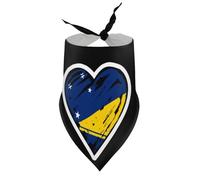 Bandanas pour Chiens Tokelau, Drapeau du Peuple Tokelau, cœur, Bavoir à col en V, écharpe Triangulaire Ajustable, Accessoires pour Chiots et Chats de Petite, Moyenne et Grande Taille