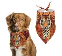 Bandanas « Prosperity in The Year of The Tiger » pour le toilettage des chiens, bavoirs triangulaires lavables pour animaux domestiques pour chats et chiens