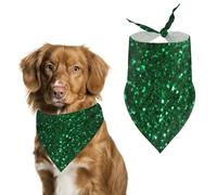 Bandanas réglables à paillettes vertes pour chien et chat de petite et moyenne taille