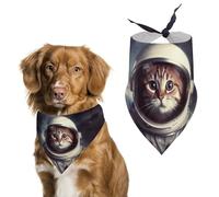 Bandanas réglables pour animal de compagnie, chat astronaute, chien, décoration pour animaux de compagnie, écharpe triangulaire pour chiot et chat de petite et moyenne taille