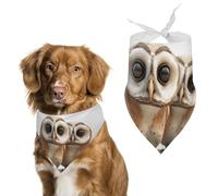Bandanas réglables pour chien et chat avec motif chouette - Décoration de fête pour animal domestique - Accessoire de costume mignon pour chien et chat de petite et moyenne taille