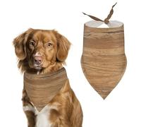 Bandanas rétro en chêne brut pour chien, mignon et doux, lavable au quotidien, durable, triangulaire, réversible, convient pour les chiens et chats de petite, moyenne et grande taille
