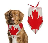 Bandanas rétro pour chien à motif drapeau du Canada - Écharpe mignonne pour chiens et chats - Bavoirs triangulaires doux et respirants pour animaux de compagnie - Accessoire de mode pour chiots et