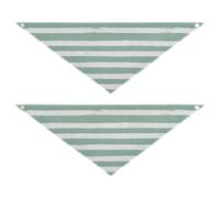 Bandanas simples géométriques verts horizontaux en vrac pour chien et chat - Réglable - Unisexe - Écharpe mignonne pour animaux de compagnie - Ensemble de vacances pour chiens et chats - Taille S