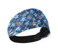 Bandanas tendance pour femme avec motif étoile et fleur bleu saphir, décoration moderne, évacuation de l'humidité, bandanas extensibles pour femme, pour basket-ball, basket-ball, basket-ball, cintas