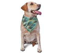 Bandanas texturés dorés et Verts pour Chiens, Chats et Chiots, Foulards lavables pour Animaux de Compagnie