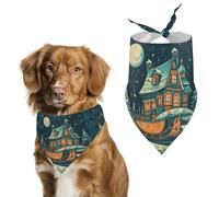 Bandanas traîneau dans la neige pour chien - Écharpe mignonne pour chiens et chats - Bavoirs triangulaires doux et respirants pour animaux de compagnie - Accessoire de mode pour chiots et animaux de