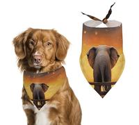 Bandanas triangulaires lavables en forme d'éléphant, de chouette, d'arbre, de lune, d'étoile, pour chiens et chats