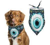 Bandanas triangulaires pour chien Spring Mauvais yeux pour animaux de compagnie, écharpe douce et réglable, accessoires lavables et durables pour animaux de compagnie, chiots, chats, grands chiens