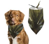 Bandanas tropicaux en forme de palmier pour chiens et chats - Bavoirs triangulaires lavables pour animaux domestiques