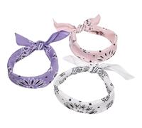 Urban Classics Lot de 3 bandanas multicolores Violet/Blanc/Rose Taille unique mixte