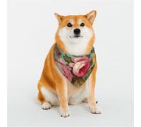 Bandanas vintage à fleurs pour chien - Grande écharpe triangulaire réglable - Double écharpe réversible lavable - Mouchoir quotidien pour chien de taille moyenne et grande - Cadeau