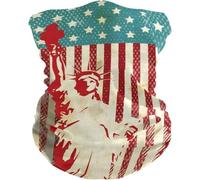 Bandanas vintage avec visage américain Visage et masque anti-poussière Bandanas élastiques sans couture à enroulement pour la tête Bandeau magique Foulard magique pour les festivals