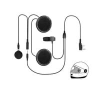 BANDARICOMM Kit de microphone pour casque - 2 broches - Casque intégral - Pour Kenwood, BaoFeng, Retevis - Radio bidirectionnelle - Talkie-walkie