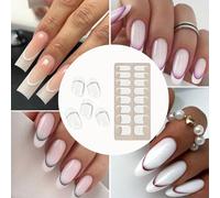Bandaux Semi-Durcis pour Ongles - Autocollants Gel Français,Fournitures Manucure Sans Dommage pour Femmes Filles Débutantes Passionnées Beauté