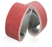Bande abrasive 100 x 560 mm.5 sortes de gravier mixte (3X40 /80/120/180/320).Ensemble de Bandes Abrasives,pour ponceuses à bande, métal,bois,polissage (15 pièces) FEIHU