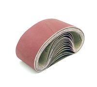 Bande abrasive,100x610MM Bande abrasive de polissage d'alumine, métal,du bois3x 40/80/120/180/320Ensemble de Bandes Abrasives,pour ponceuses à bande(15 pièces)