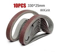 Bande Abrasive 25x330mm 10pcs 40-1000 Pour Ponceuse Bande Abrasive(80#) | Grains 40-1000, oxyde d'aluminium, pour bois et métal, format 25x330mm, usage universel