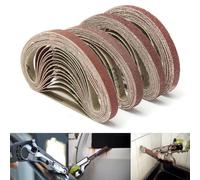 Bande Abrasive 50 pièces/ensemble bandes abrasives for ponceuses 10x330mm à bande ponceuse outils abrasifs bois métal doux polissage(80)