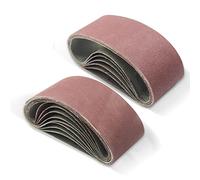 Bande abrasive 65x 410 mm.5 sortes de gravier mixte (3X40 /80/120/180/320).Ensemble de Bandes Abrasives,pour ponceuses à bande, métal,bois,polissage (15 pièces) FEIHU