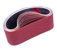 Bande Abrasive,75 x 533 mm, Bandes Abrasives Mixte (3x grains 80/120/150/240/400) pour Ponceuses à Bande（15 pièces ）