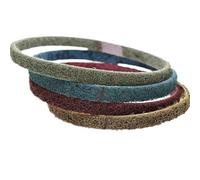 Bande Abrasive Bande abrasive en Nylon Non tissé, 12 pièces, 10x330MM, fibres grossières à fines, for l'ébavurage des rayures métalliques acier inoxydable(Grit 400-Blue)