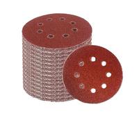 bande abrasive Disque de meulage en métal for travail du bois, 8 trous, 125 mm, outil polissage abrasif, grains 40/1000/2000(50pcs,600 grit)