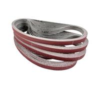 Bande Abrasive Limeuse pour Bois et Métaux 13 mm x 533 mm - Lot de 40 bandes, grains assortis (10x P40, P60, P80, P120)