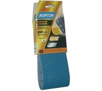 Bande abrasive - NORTON - blue tech - lot de 2 - grain 120 - 100x610 mm