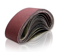 Bande Abrasives, 75 x 533 mm Kit de Bandes Abrasives 3 x Grain 80/120/150/240/400 pour Ponceuse à Bande Stationnaire, Ponceuse à bande, Ponceuse à Disque (15 Pièces)