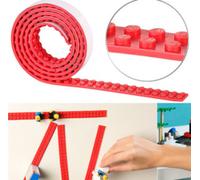 Infactory : Bande adhésive 1 m pour briques de construction - Rouge Rouge
