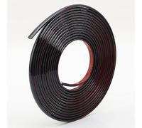 Bande adhésive 3d noire pour bordures murales Peel and Stick Trim Seam Wall Sticker Decorative Tape pour plafond/angle/miroir/meuble/porte/maison et décoration automobile (0.8CM*5M/0.31IN*16.4FT)