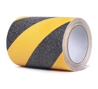 Bande adhésive antidérapante de 15 cm - Jaune/noir - Pour échelles, marchepieds et escaliers - Aide au remplacement autocollant des ongles pour animaux de compagnie