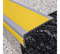 Bande adhésive antidérapante pour nez d'escalier en PVC pour crèches, hôpitaux, logements pour personnes âgées - Sans danger pour le marbre, le métal, le carrelage - Protection des bords en caoutchouc